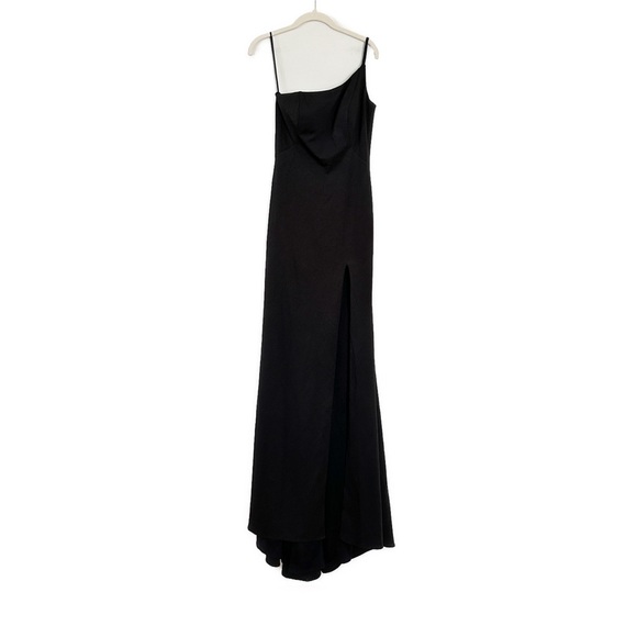 La Femme 28176 Black One Shoulder Gown Size 6 NWT - Picture 4 of 5